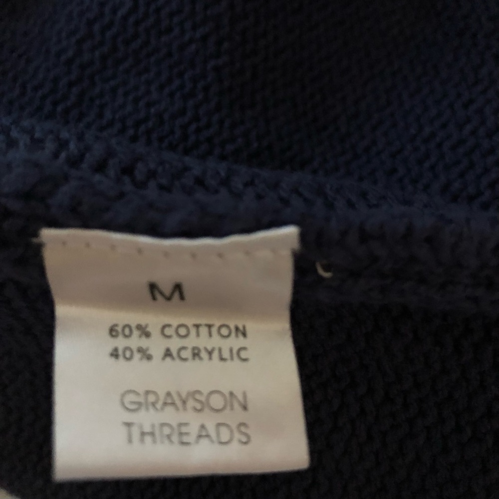 Navy Sweater with Bear and Flag Design - Picture 6 of 11